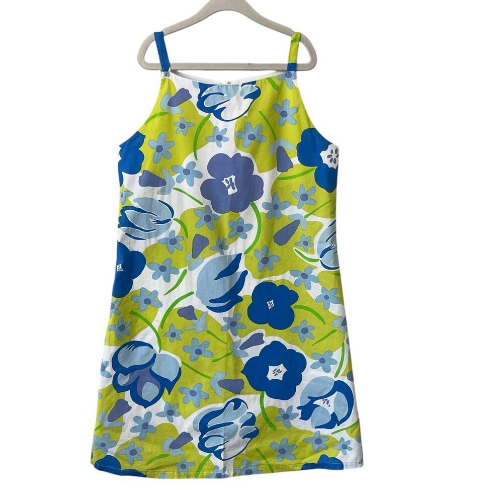 Marimekko Kids Dress in Blue and Green Floral